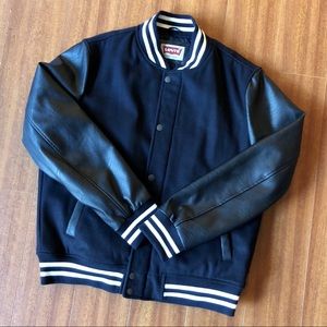 Levi’s Faux Leather and Fleece Varsity Jacket
